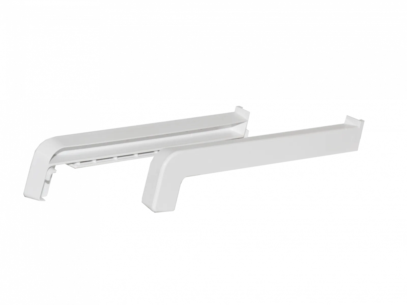 Plastové vonkajšie krytky - nos 25mm - biela RAL 9016 - pár