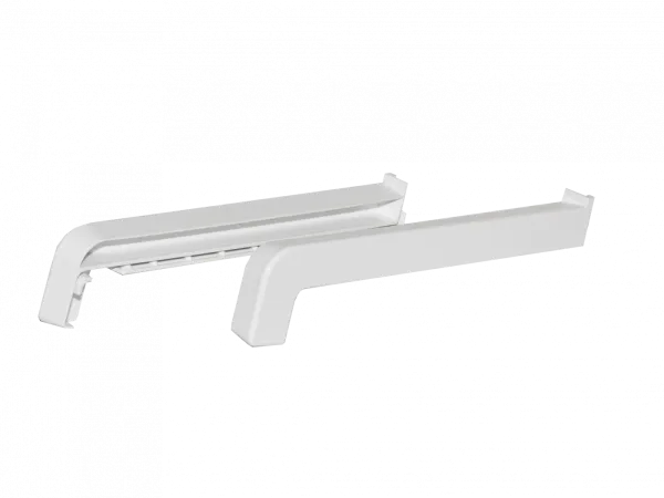 Plastové vonkajšie krytky - nos 25mm - biela RAL 9016 - pár